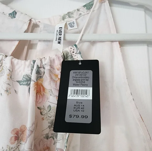 BNWT Ever New Beautiful Floral Top Size 10 - Picture 3 of 6